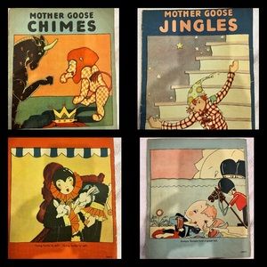 1929 Antique Set of all five Mother Goose Children’s Books